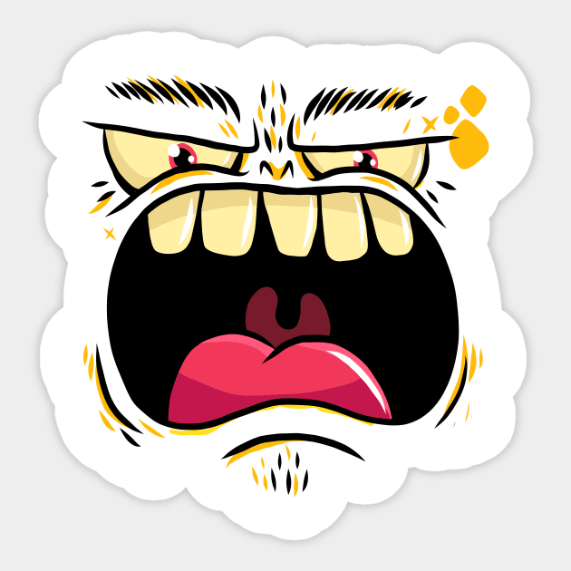 Monster Face Sticker by JFDesign123